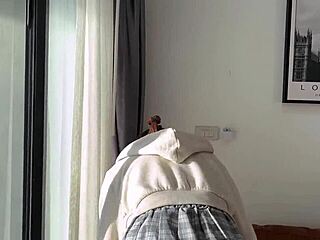 I couldn't resist spanking her cute teen ass