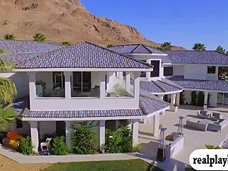 Swingers enjoyed playing outside the mansion.