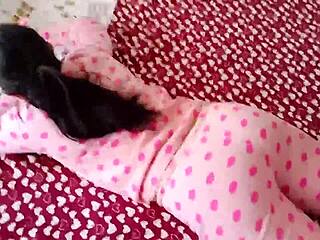 incredible latina plays with dick and shows tits thinking it's house play 😍