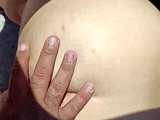 sexy latina teases with public ass display