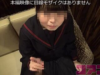 Real Japanese teen amateurs in blowjob creampie fucking action! 😈