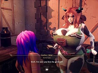 Playing Breeders of the Nephelym 7, Amber-Mae encounters the milking machine.