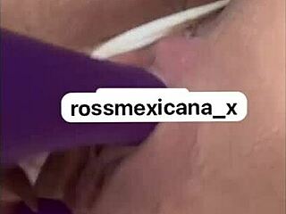 Rossmexicana Enjoys Inserting Dildo Deeply, Savoring Mexican Passion Without Stopping