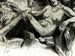 vintage erotic art that's so hot and hairy 😏