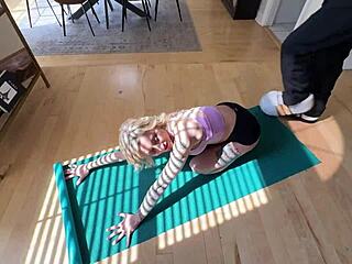 Tantric tease turns yoga into porndude pleasure session with kathryn mae