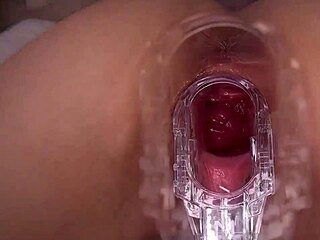 horny slut with big tits and shaved pussy takes big load deep in her wet cunt during hardcore fucking