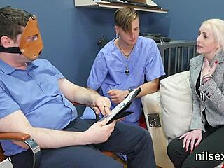 slutty cutie was brought in butthole loony bin for awkward therapy