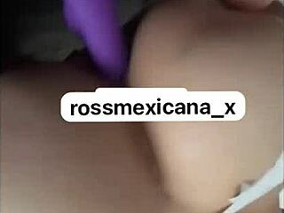 Rossmexicana Enjoys Inserting Dildo Deeply, Savoring Mexican Passion Without Stopping