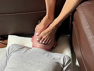 Face Full Of Feet Asian Foot Domination Of Husband