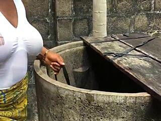 did you see that dirty bitch getting fucked while doing laundry outside?