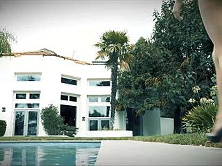 Jillian janson rubs her clit to cum outdoors