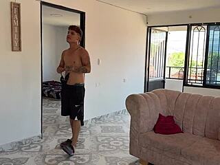 Stepsister catches stepbrother with her panties and desires intense taboo fun