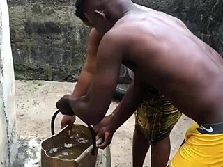 did you see that dirty bitch getting fucked while doing laundry outside?