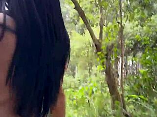 latina feels intense pleasure masturbating in forest to break curse