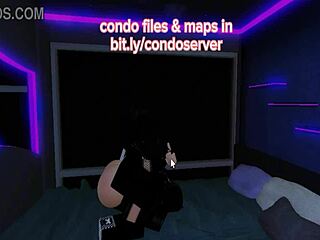 creampie deepthroat and pussy fucking in roblox condo room