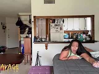 asian girlfriend dominated before work