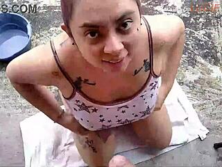 i spy on my mother-in-law while she does laundry and masturbate but she catches me thought she would scold me but instead she fucks me part 1 lizi love sex teen 18+