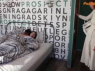 stepmom walks in on stepdaughter having sex and joins ffm threesome