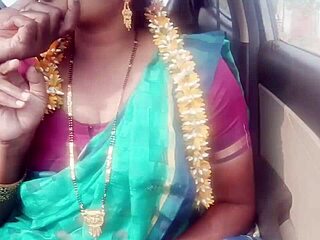 Indian housewife car sex with father-in-law