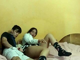 Latina brunette student stepsister begs for pussy licking and masturbation in various positions