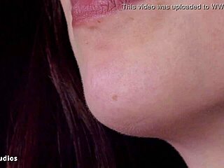 karly, the cute domme, dominates with mouth tests, sucking and kissing during bdsm massage