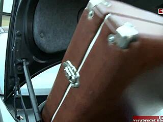 The blonde slut with perfect tits gets fucked on the massage table.