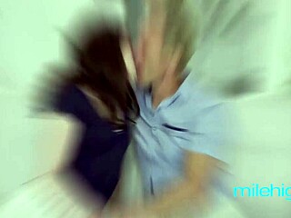 Boss cheats with teen in office anal affair! What a wild espresso break.