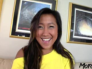 horny asian gets sloppy facial