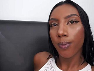 sexy brazilian ebony naomi salles experiences first double penetration in interracial scene