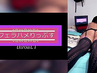 Reacting to Hentai Blowjobs with Cum on Throat and Big Tits