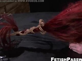 redhead sheena rose tied up and bent over for sex