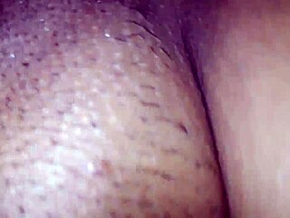 He licks her pussy and cums on it