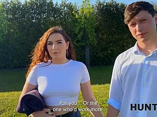 i watch my girlfriend cheat with an old man by the pond, her big tits bouncing as he fucks her pussy.