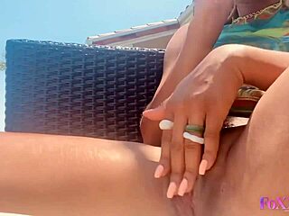 Smoker Beauty Jenna Foxx Rubs Her Horny Trimmed Pussy Outdoors with Big Natural Tits!