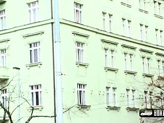 Beautiful Jessica Bell Receives Cumshot on Big Ass in Public