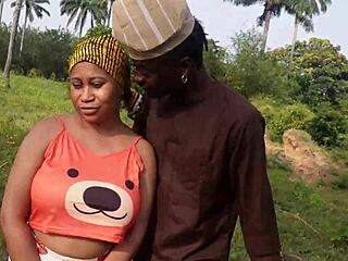 Adigun the farmer rides on the public ranch in the country