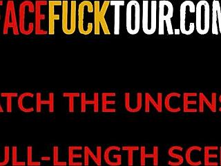 Pieni tyttö hallitaan massiivisella kyrvellä, peitetään siemennesteellä 😈