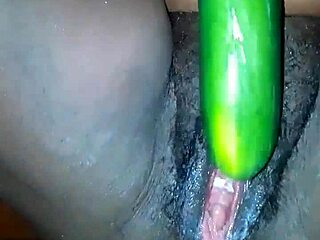 Fucking this pregnant pussy with a phat cucumber - nookiecookies full video coming soon