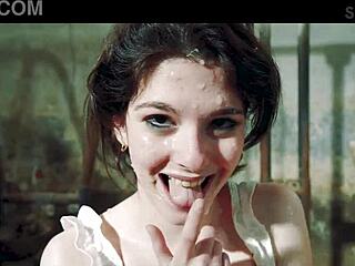 i gang banged in the farm with sara bell, anal dp, eatin cum