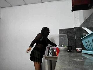 What's the neighbor up to? He's masturbating while staring at me like a degenerate.