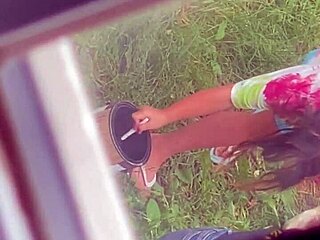 hot stepmom bending over in candid hidden moment