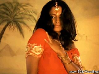 Brunette Indian Woman Undresses And Teases With Clothes Ripped During Striptease And Dancing