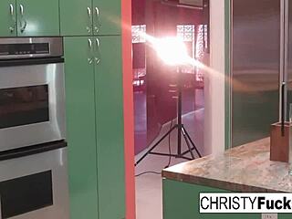 I love playing with my amazing tits and wet pussy on the kitchen counter