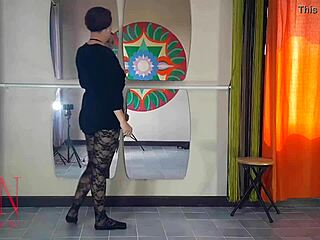 Spank Ballerinas Ass Punish a Bad Dancer Regina Noir the Teacher Scolds Fucks in the Mouth and in the Pussy Domination at the Ballet Class Short Video 1 😏