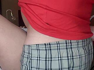 my foster stepmom wanted me to cum in her pussy, fucking her shaved twat hard in homemade creampie