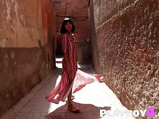 Asian milf angel constance casually poses outdoors, stripping her petite body