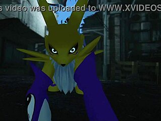 Renamon GETS RAILED outdoors