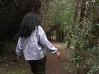 Girlfriend cheats with bbc in the woods.