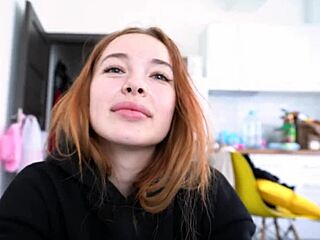 red-haired beauty's mind-blowing blowjob positions at home