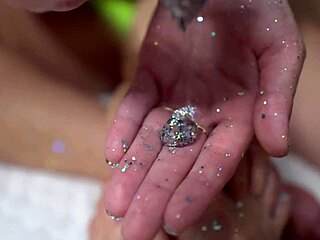 can these two cuties with shiny legs really handle that huge rubber cock footjob